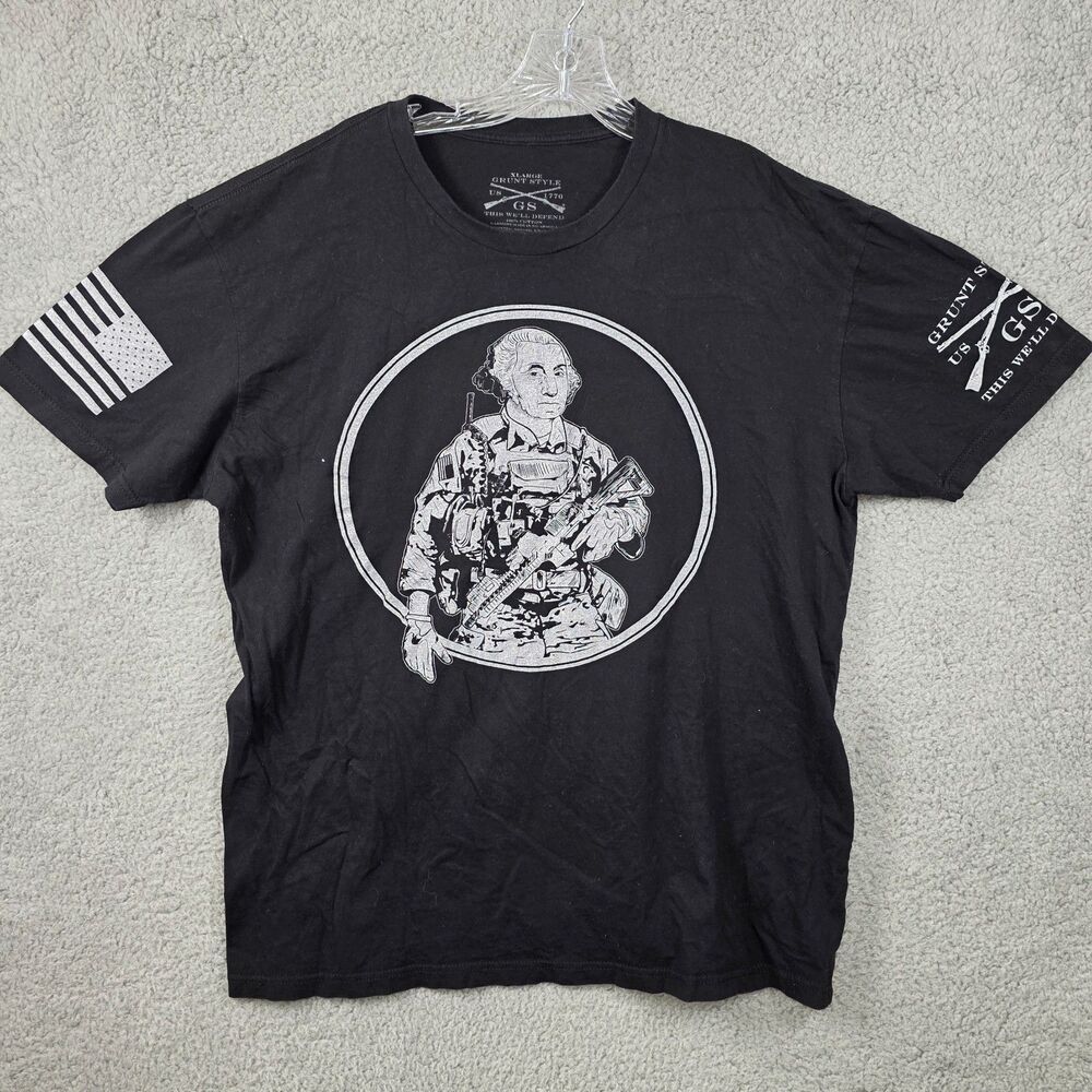 Grunt Style Men’s Shirt Size XL Black Tactical George Washington